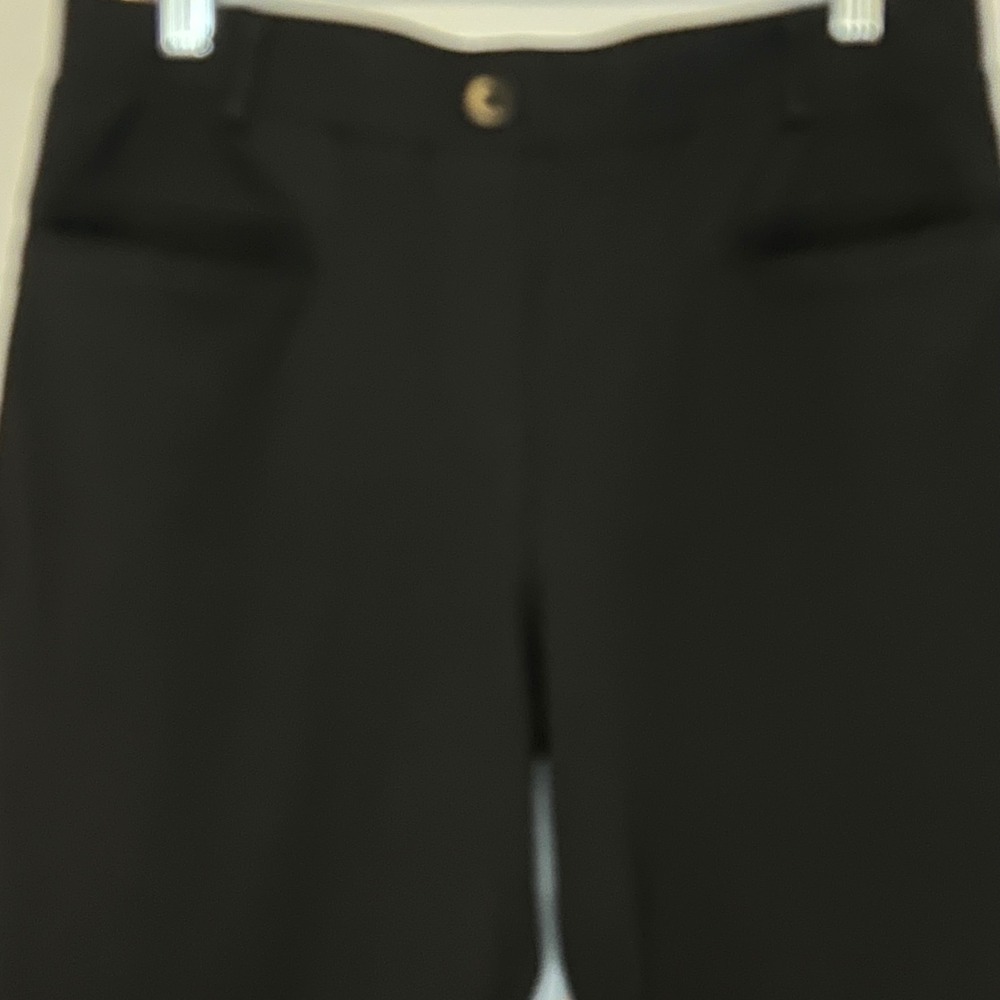 Betabrand Dress Pant Yoga Pants Black Cropped Cuffed Straight‎ Leg Petite Large - Picture 2 of 12